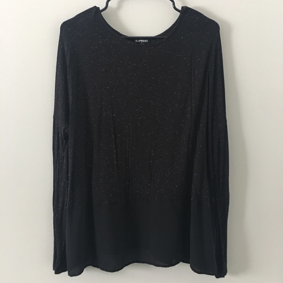 Express Two Tone Long Sleeve Shirt 🖤SALE🖤 - Picture 1 of 2